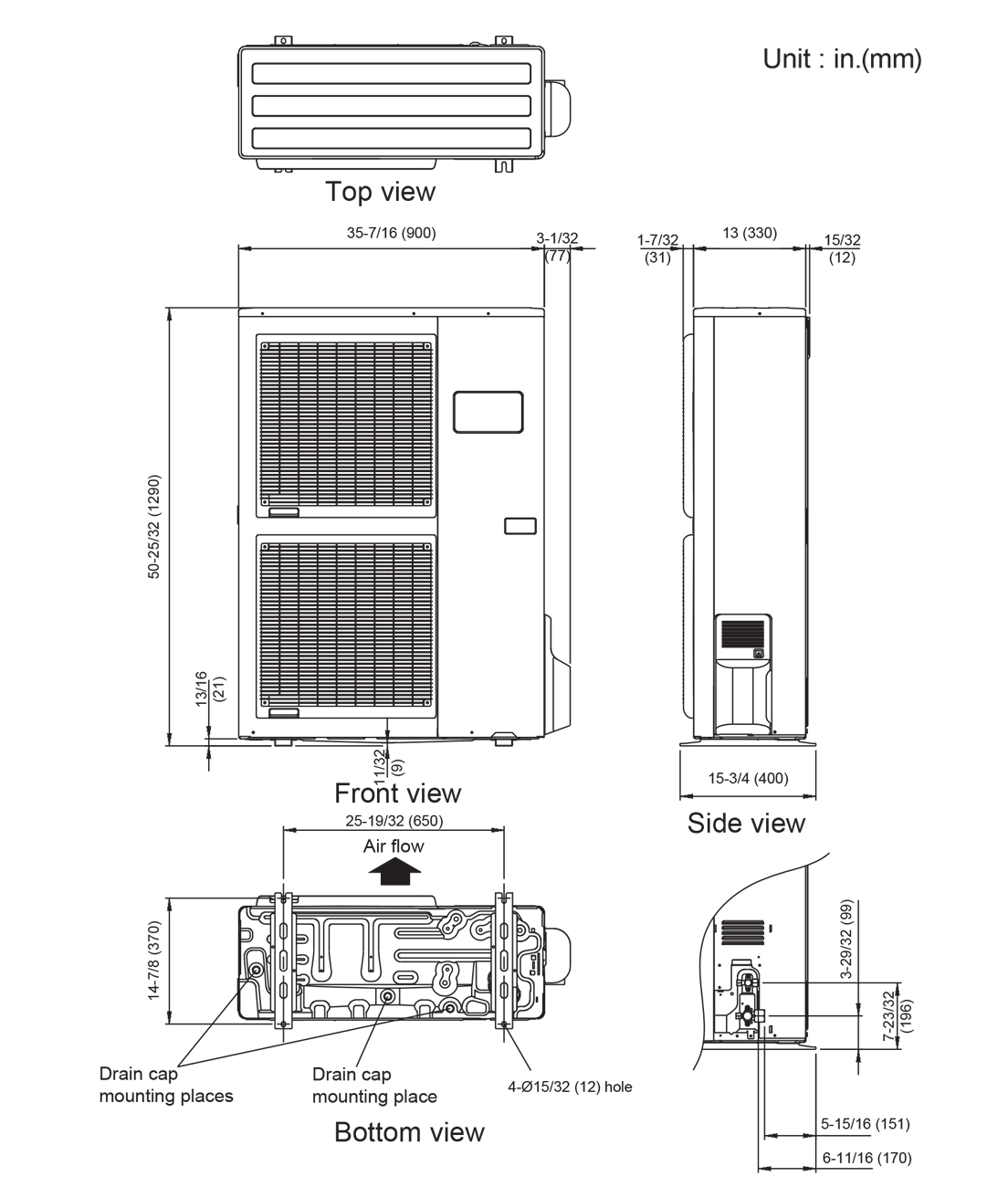 Outdoor Units: Dimensions Outdoor Units: Dimensions