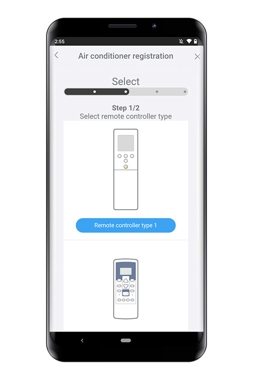 Select a [Remote Controller Type 1].