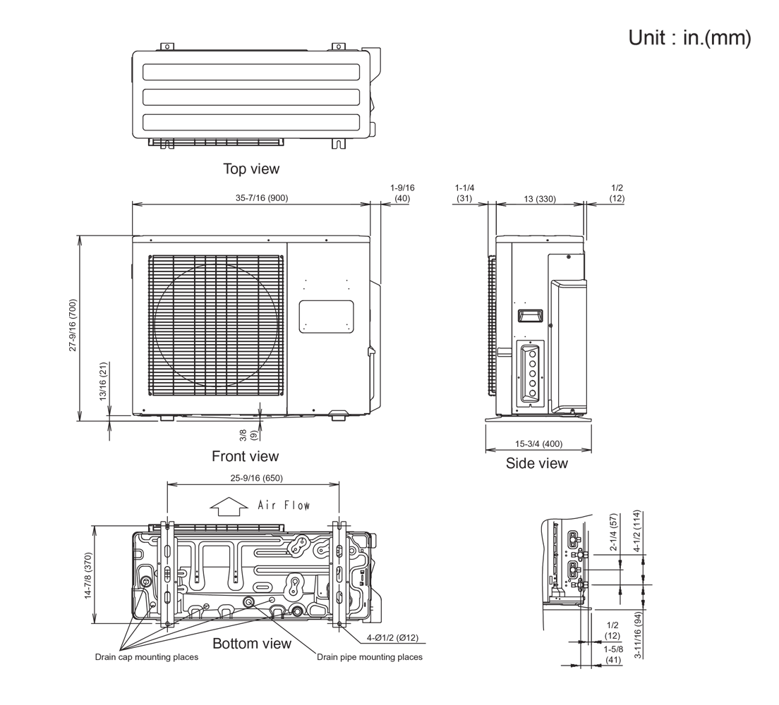 Outdoor Units - Dimensions