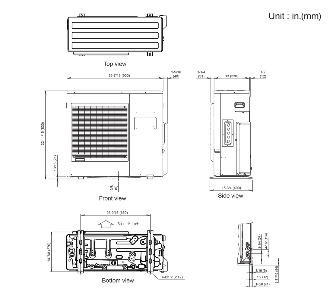 Outdoor Units - Dimensions