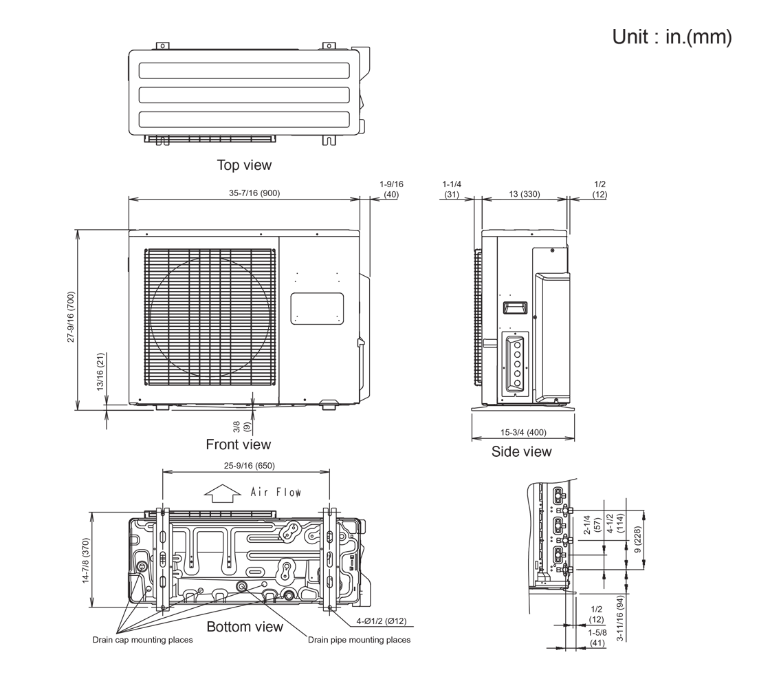 Outdoor Units - Dimensions