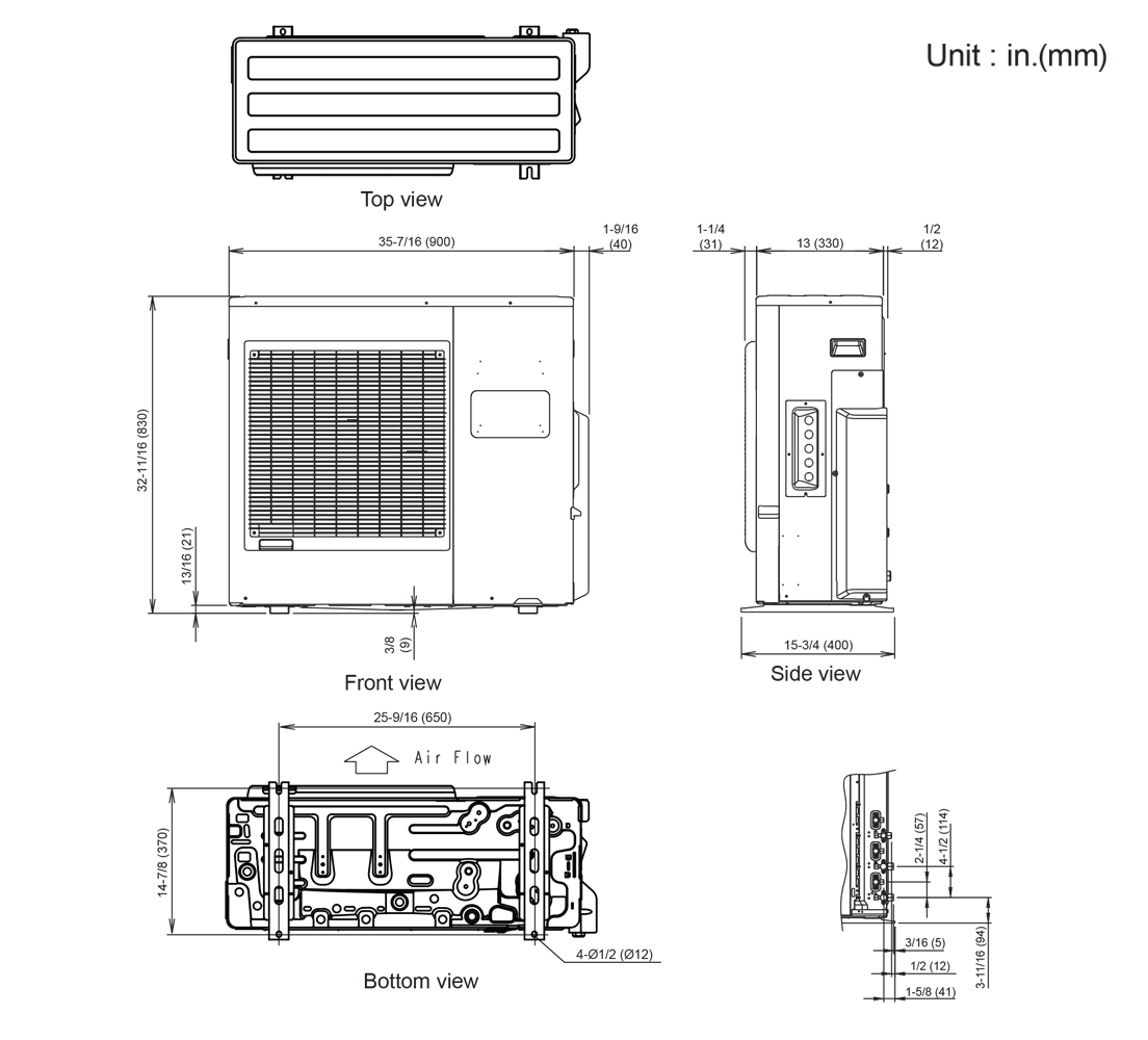 Outdoor Units - Dimensions