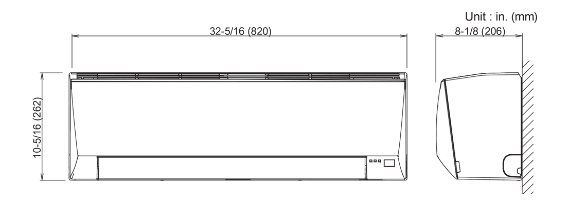 Indoor Units: Dimensions