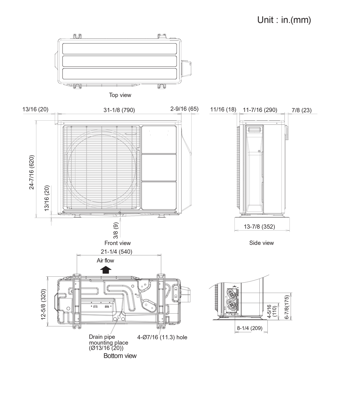 Outdoor Units: Dimensions