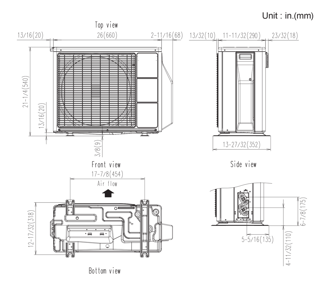 Outdoor Units: Dimensions