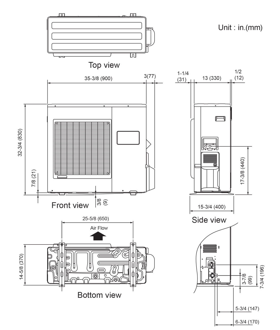 Outdoor Units: Dimensions