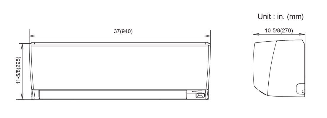 Indoor Units: Dimensions