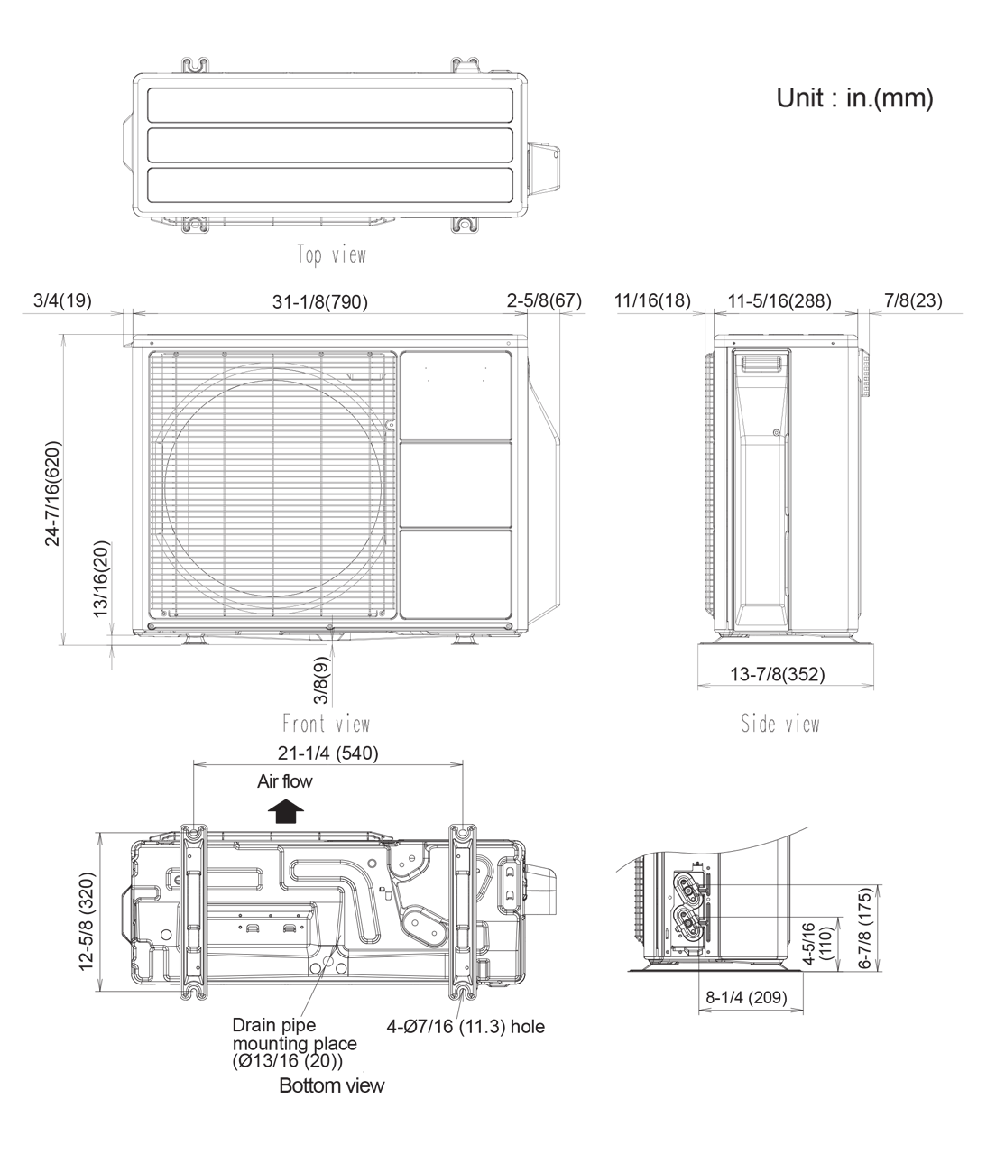 Outdoor Units: Dimensions